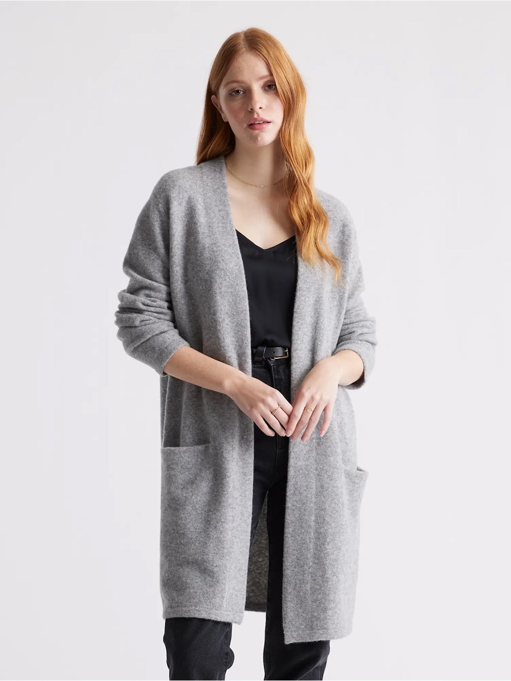 Quince Merino Wool Open Front Sweater Coat